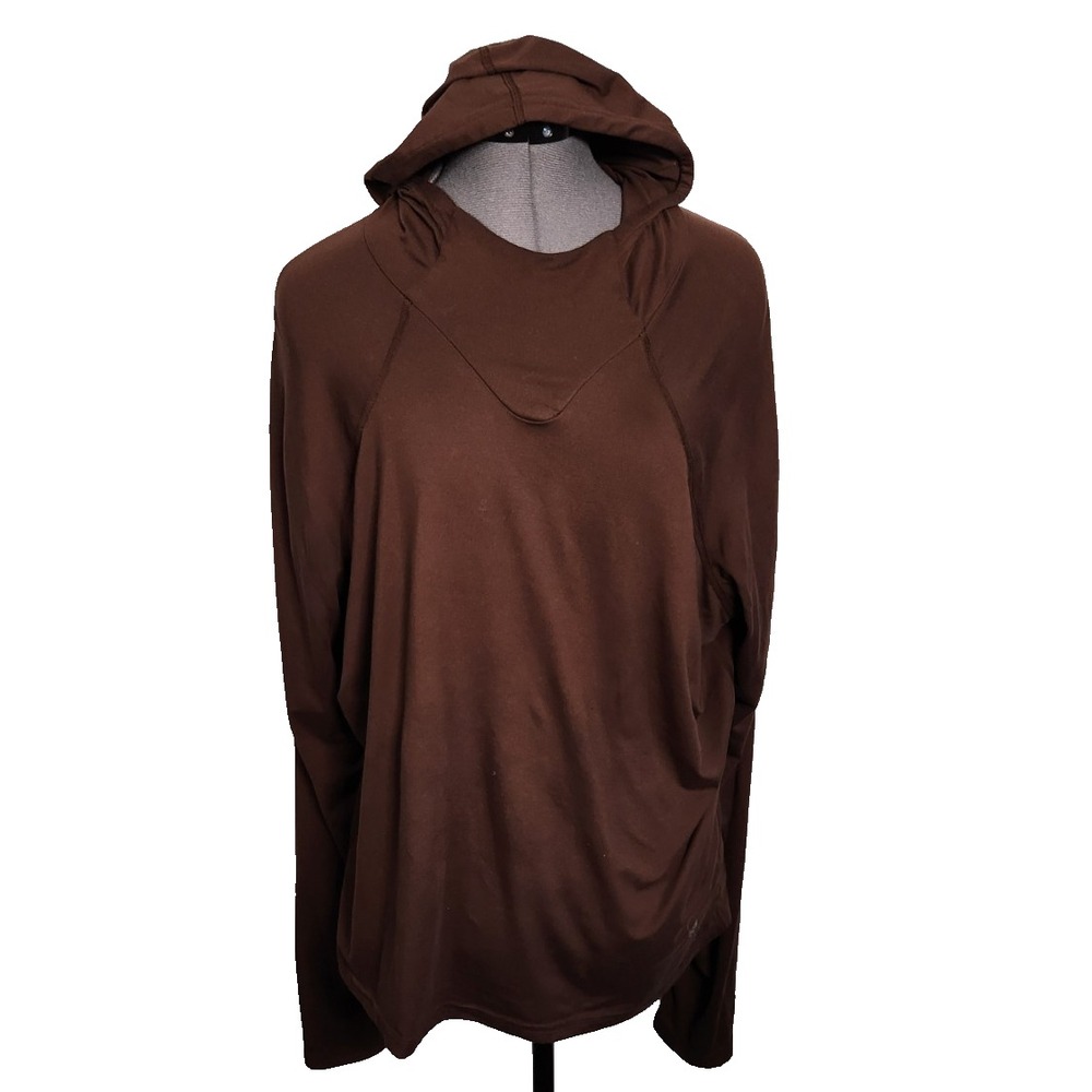 Mountain Hardwear Womens Brown Long Sleeve Sun Hoodie L Made in USA Activewear